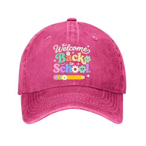 Welcomes Back to School. Hat for Men Classic Washed Distressed