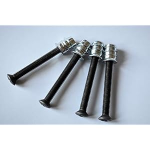 Bolt-On Neck Gitaar Machine Schroeven en Inzetstukken voor Strat, Tele en Bass (M5-40mm, Relic)