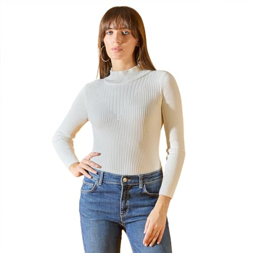 Image of 98 Degree Women Pure Cotton High Neck Sweater Has A Full Sleeve & Straight Hem-AW25AZG1156-BLACK