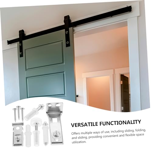 Guía de polea de acero inoxidable, accesorios de herrajes para bisagra de puerta, kit de puerta corrediza plegable para clóset miniatura 2