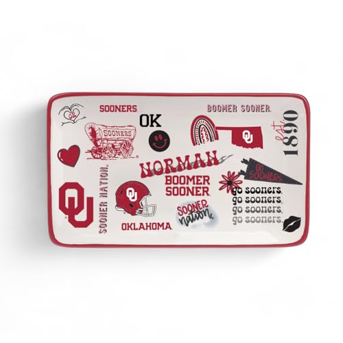 The Memory Company Officially Licensed NCAA - University of Oklahoma Team Spirit Trinket Tray