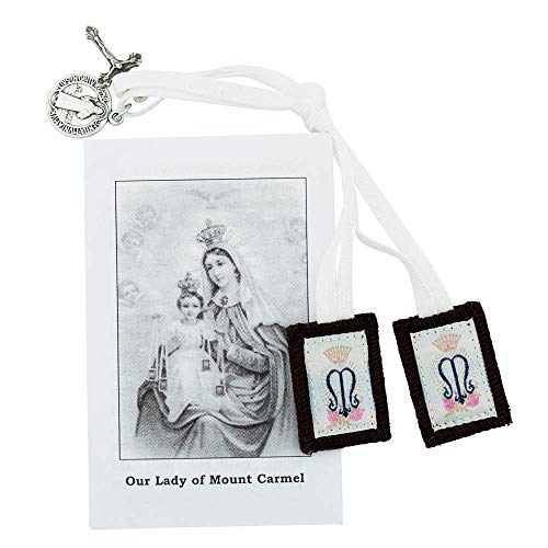 VILLAGE GIFT IMPORTERS Genuine Homemade Scapulars | 100% Real Wool | 6 Styles | Made in The USA | Durable and Beautiful Quality | Christian Jewelry (Girls Small Scapular)3