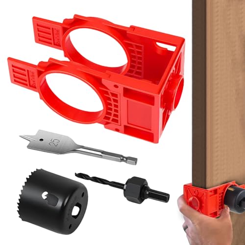Plantilla de puerta para bisagras, kit de instalación de manija de puerta - Hardware deslizante para casa, armario, coche, ventana, entrada y garaje