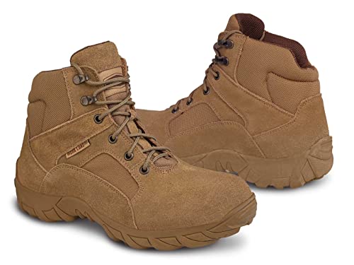 Workland 76223 Military Tactical Boots For Men - Full Leather Army Boots, Hunting Boots For Men - Soft Toe Work Boots For Men - Slip Resistant Hiking Combat Boots - Botas De Trabajo Para Hombre #TOP5