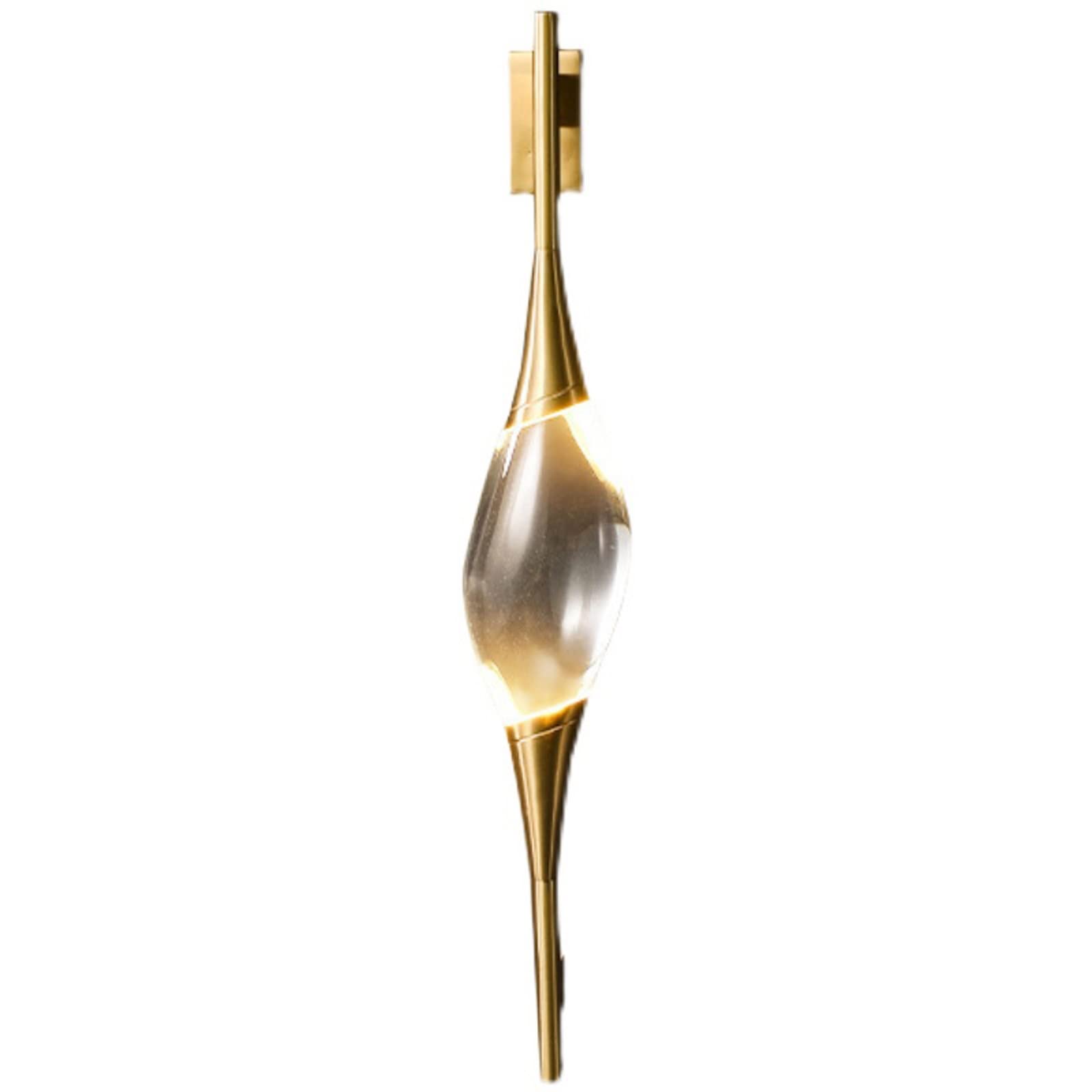 HXYSXHJUO Indoor Wall Lamp Modern Luxury Bedroom Bedside Lamp, Living Room Corridor Hotel All Copper Crystal Sconce