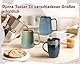 AURWEL Große Keramik Kaffeetassen, 24 Unzen / 700ml Extra Große Tassen, Für Cappuccino, Latte, Heiße Kakao Oder Heißes Tee- Geschenk (24 oz Dark Green)