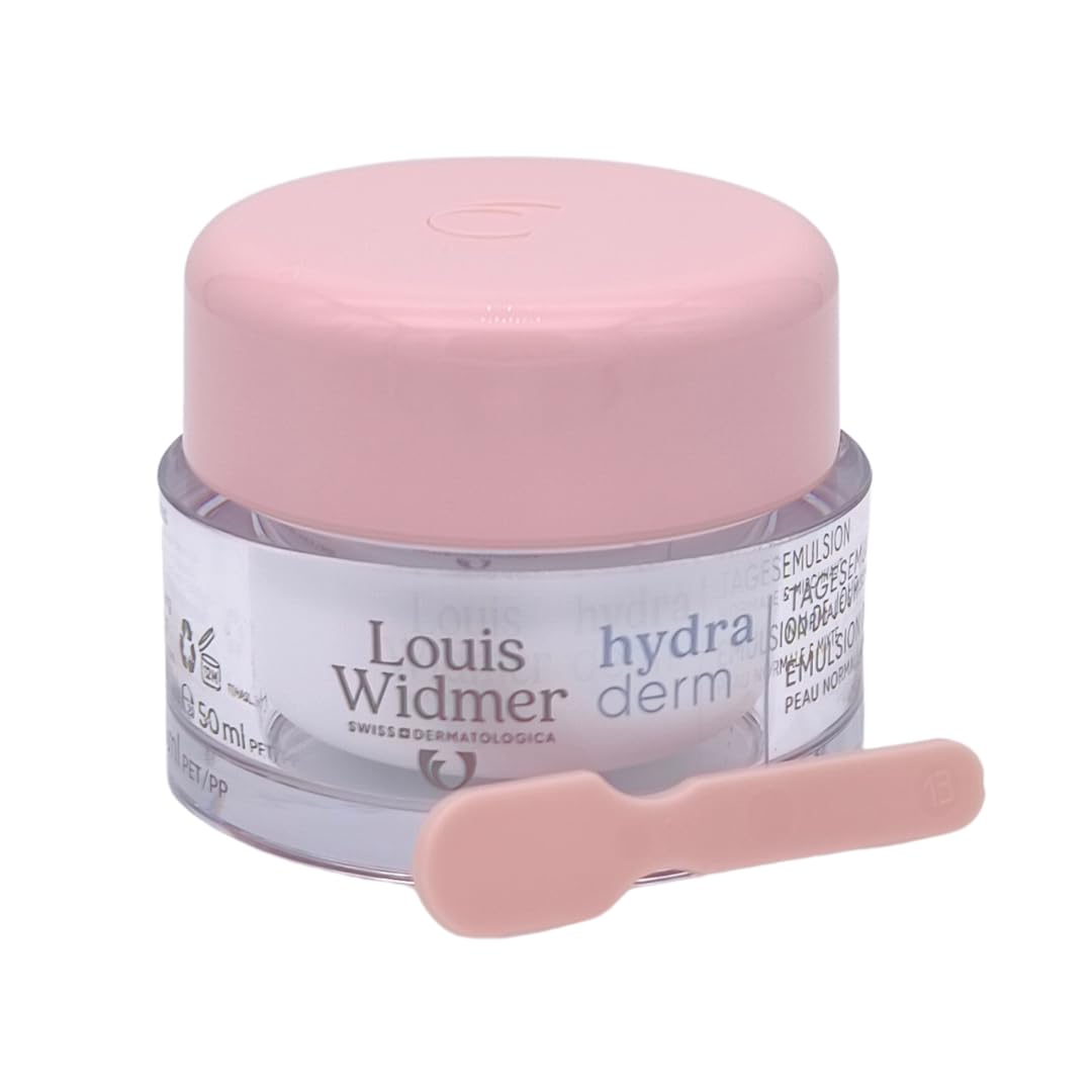 Louis Widmer hydraderm Tagesemulsion unparfümiert 3x 50 ml I für normale & Mischhaut I Anti-Ageing Tagespflege I intensive Feuchtigkeit I Hyaluronsäure I Spar-Set plus Pharma Perle give-away