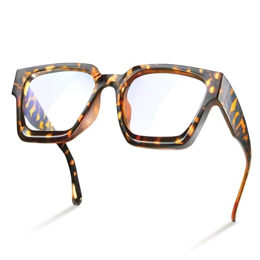 livho Oversized up to 99% Blue Light Blocking Glasses for Woman - Rectangle Fashion Glasses for Computer, Chic Preppy Frame - Anti Eyestrain