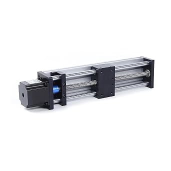 Ball Screw Linear Rail Motion Slide Table, 200mm Linear Guide Rail CNC Slide Stage Actuator w/23NEMA Stepper Motor, Linear Motion Guides for Lathes/CNC Machine Tools/Machining