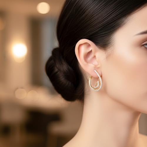 Image of Modern Dangle Earrings for Women | Chic Statement Earrings for Girls | Stylish Lightweight Fashion Jewelry for Casual, Party & Special Occasions