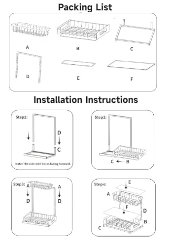 Organizador Bajo Fregadero USTECH, 2 Niveles, Organizador para Gabinete, Organizador para Baño, Pack de 2 miniatura 5