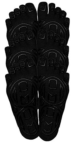 Image of Mato & Hash 5-Toe Exercise Barefoot Feel Yoga Socks With Full Grip