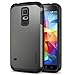 Spigen Tough Armor Galaxy S5 Case with Extreme Heavy Duty Protection and Air Cushion Technology for Samsung Galaxy S5 2014 - Gunmetal