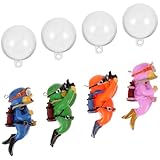 YARNOW 水槽用 フローティングデコレーション 小型ダイバーモデル 魚水槽アクセサリー 耐久性素材 色褪せ防止 アクアリウム用 4個セット