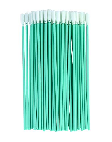 Qwork Cleaning Swab Kit, 100 Pieces 6.4" Long Handle Cleanroom Foam Tip Cleaning Swab For Firearm, Optics Lens, Camera Sensors, Electronics, Groove Space And Hard-To-Reach Area #TOP20