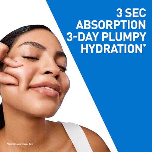 Image of CeraVe HA Water Gel with Hyaluronic Acid, Ceramides & Niacinamide for Plumpy hydration|Oil-free gel moisturizer| 3 sec fast absorption| Dermat recommended for Women & Men| 25 ml