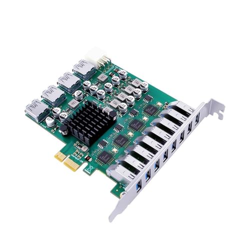 Adaptateur PCIe 1x vers 4 ports USB 3.2 Gen1 pour la synchronisation de données