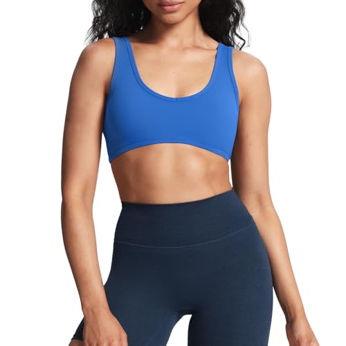 Image of Aoxjox Basic Baddie Sports Bra | women's workout fitness training gym yoga crop tank, 4-way stretch, moisture-wicking, quick-dry