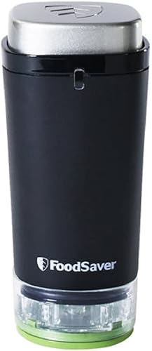 FoodSaver Máquina selladora de alimentos al vacío de mano inalámbrica para bolsas con cremallera y contenedores de sellado al vacío frescos FS1120