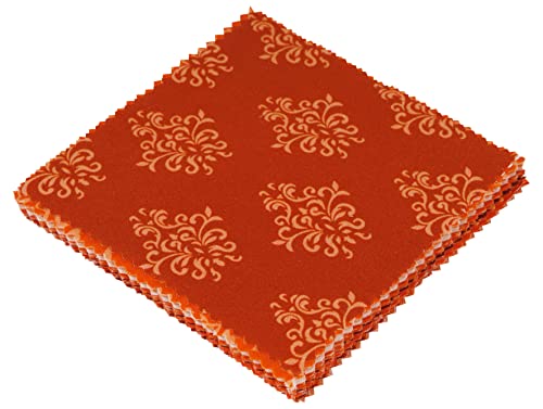 Coton quilting crais charm pack diy patchwork couture craft orange rose 5" Soimoi - 6