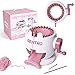 Knitting Machine,Rotating Double Knit Loom, 22 Needles Knitting Machine with Plain/Tube Weave Conversion Key, Smart Weaving Loom Round Knitting Ioom Machine for DIY Scarf Hat Sock
