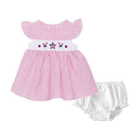 Good Lad Red Seersucker July 4th Smocked Sundress (18M) Cover
