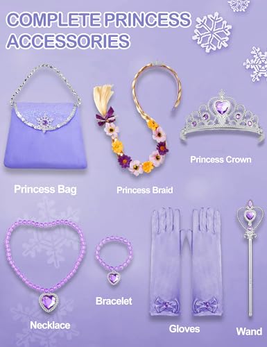 Disfraz de princesa iluminado para niñas 3-8 años miniatura 4