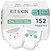 Kit & Kin Premium Eco Baby Nappies Size 1 | Newborn 2-5 kgs / 4-11 lbs | Pack of 152 Nappies | Plant-Based & Hypoallergenic | Superior Leak Protection | Vegan & Cruelty Free