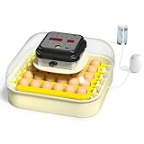 Chalixion Incubators for Hatching Eggs, Egg Incubator with Automatic Egg Turner and Humidity Control for 30 Eggs, Temperature Display, Chicken, Quail and Duck Built-in Egg Candler
