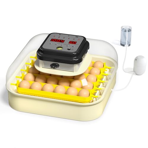 Chalixion Incubators for Hatching Eggs, Egg Incubator with Automatic Egg Turner and Humidity Control for 30 Eggs, Temperature Display, Chicken, Quail and Duck Built-in Egg Candler