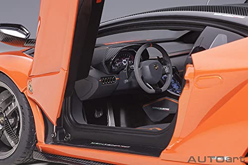 Autoart Lambo Centenario modelo 1:18 color naranja miniatura 4