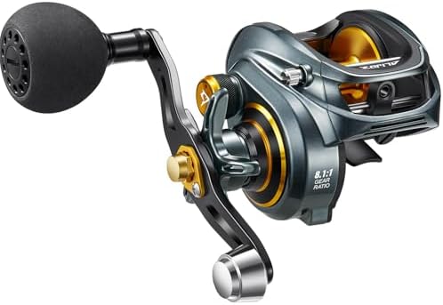 Piscifun Alijoz 300 Baitcaster Fishing Reel,Aluminum Frame Baitcasting Reel, 33Lbs Max Drag, 8.1:1 Gear Ratio, Freshwater & Saltwater Low Profile Casting Reel for Musky (Right Handed)