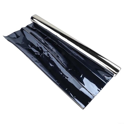 Pumixiy Film miroir pour protection de l'intimité et du soleil, autocollant réfléchissant isolant thermique pour verre avec 85 % de blocage infrarouge et 10 % VLT, statique C (60 cm x 100 cm)