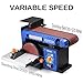 SainSmart Belt Disc Sander Combo, 4x36 in Belt and 6 in Disc, Adjustable Speed 3450 RPM Max, Benchtop Sander with Full Copper Motor, 0-90° Belt & 0-45° Tillable Worktable, Dust Collection Port