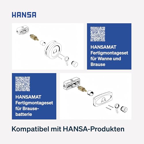 HANSA Thermostatkartusche I Temperatur Regelteil mit integrierter Absperrung & Schmutzfilter I Standard-Anschlussgröße G 1/2, Nennweite DN 15 | Kartusche Messing für Duschthermostat, Dusche Badarmatur