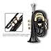 NEW POCKET TRUMPET BLACK/BRAS COLORED FINISH Bb GOOD PITCH PROFFESIONALS W/CASE