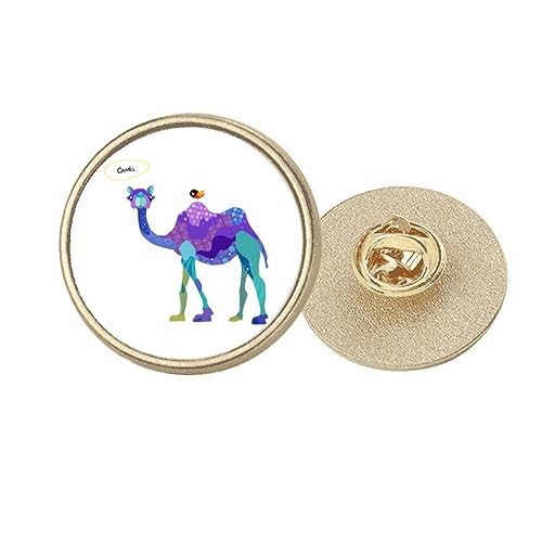 Broche chameau doré et violet pour personnaliser vos vestes et écharpes