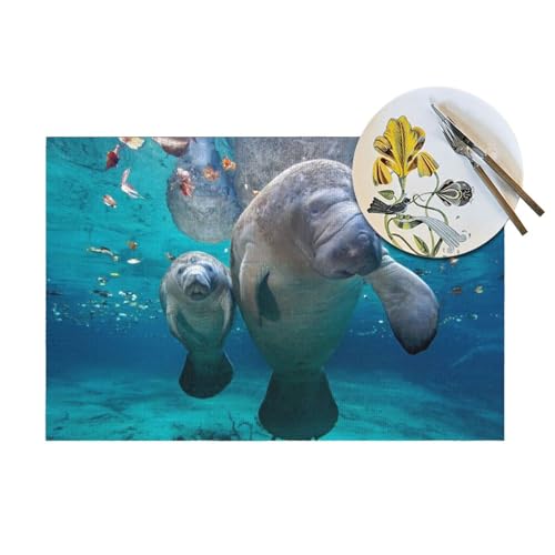 Set de table loutre de mer lavable PVC thermorésistant 30x45 - 5