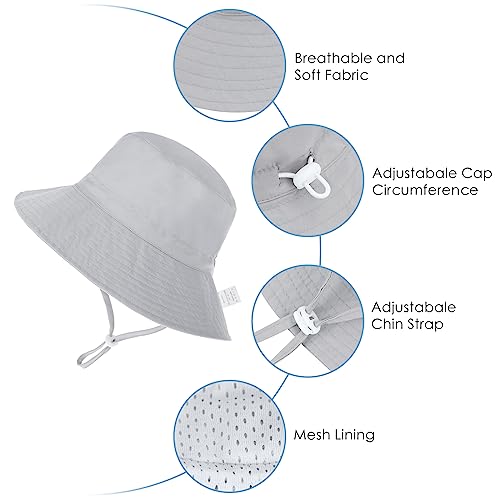 Baby Sun Hat Adjustable Cap Toddler Beach Summer Hats UPF 50+ for Baby Girl Boy4