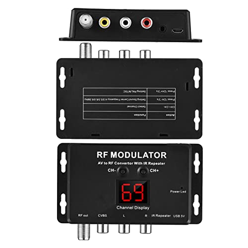 Modulador RF M60IR convertidor AV a RF con repetidor IR extensor de mando 4