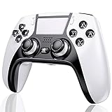 Wireless Controller für Playstation4,Kabelloser P4 Controller mit Audioanschluss, Fernbedienung mit sechs Achsen und doppelter Vibration, wiederaufladbarer kabelloser Bluetooth-Controller