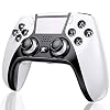 Wireless Controller für Playstation4,Kabelloser P4 Controller mit Audioanschluss, Fernbedienung mit sechs Achsen und doppelter Vibration, wiederaufladbarer kabelloser Bluetooth-Controller