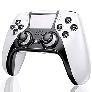 Wireless Controller für Playstation4,Kabelloser P4 Controller mit Audioanschluss, Fernbedienung mit sechs Achsen und doppelter Vibration, wiederaufladbarer kabelloser Bluetooth-Controller