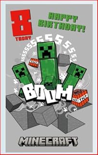 Minecraft Age 8 Birthday Card