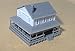 Outland Models Train Railway Layout Country 2-Story House White Z Scale 1:220