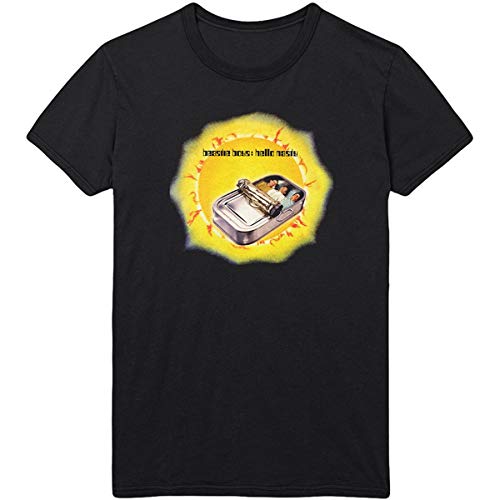 Beastie Boys Men's BEASTTS01MB04 T-Shirt, Black, Extra Large (42'-44')