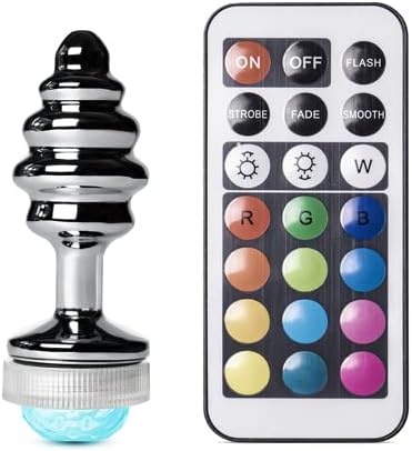 BeHorny Butt Plug with Remote Control Changing Lights