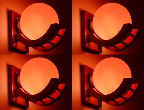 Image of Traditional Indoor Wall Light Wall Lamp Wood Light for Home Decoration,Living Room,Indoor Outdoor (Brown) Globe Shape Wooden 5 to 80 Watts E27 Holder(Bulb not Included) Pack of 4