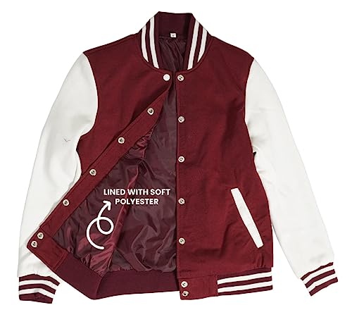 Image of Decrum Varsity Jacket Men - Casual High School Baseball Letterman Style Mens Bomber Jackets