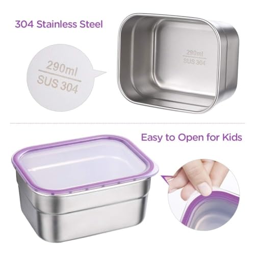 SCHOLARLY Bento Style Lunch Box for Adult Kids Portable Snacks Box with Bag Stainless Steel 5 Compartments Sealed Leakproof Containers for Office, School Use (Multicolor) - Image 5
